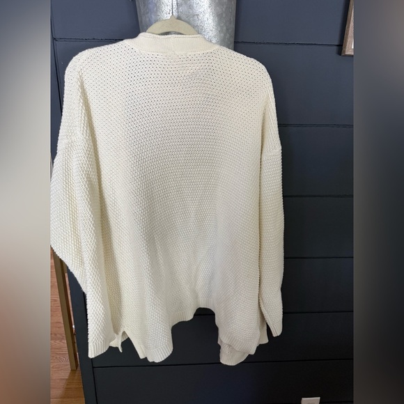 Marine Layer Catalina Cardigan Cotton Open Knit Open Front Sweater Milk large - Picture 2 of 6
